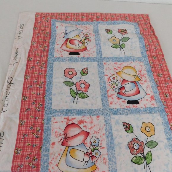 Girls Single Handmade Pillowcase 2 Sided Girls Bonnet Spring Flowers Multi-Color - Picture 1 of 6
